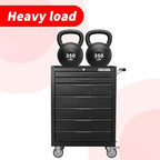 7-Drawer Rolling Tool Chest with Locking Wheels & Drawers, 13" D x 24.2" W x 34" H Mobile Tool Storage Cabinet, Heavy-Duty Garage Organizer w/Ergonomic Handle