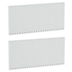 TORACK 2-Pack 12x24 inch Metal Pegboard Panels for Garage Wall, Tool Storage Pegboard for Workbench, Workshop, Tools Organizer Peg Board for Pegs(Grey)