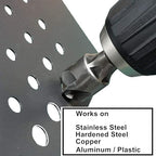 CONQUER Tools 5 Flute Metal Countersink Drill Bit, 87 Degree for 1/4'' Hex Shank Fit 5/32~29/32-inch(4~23mm) Beveling Chamfer Tool Holes Shaping Trimming, Inner/Pipe Reamer