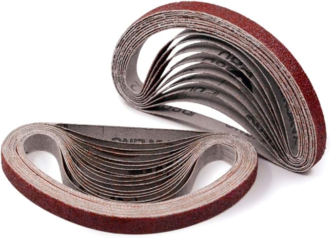 1/2-by-18-inch Belt, 40 Grit Aluminum Oxide Craftmas Belt Sandpaper for Mini Belt Sander, 24 Pack(1/2x18in,40 Grit)