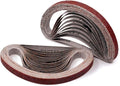1/2 X 18 Inch Sanding Belt Sandpaper, 80 Grit Aluminum Oxide Air File Sanding Belts 80 Grit, 24 Pack(1/2x18in,80 Grit)