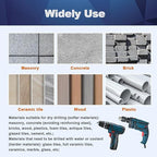 Carbide Drill Bit Set - Dry Drill Bit Set for Masonry, Concrete, Bricks, Wood, Plastic etc(12MM*5Quick-fit Shank)