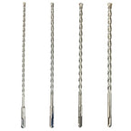 SDS Plus Drill Bits – 4pcs 12 Inch Masonry SDS Plus Drill Bit Set - Carbide Tipped - Rotary Hammer Drill Bits for Brick, Stone, Concrete (1/4” x 12”, 5/16” x 12”, 3/8” x 12”, 1/2” x 12”)