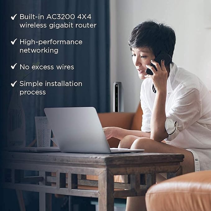 Motorola MG8702 | DOCSIS 3.1 Cable Modem + Wi-Fi Router (High Speed Combo) with Intelligent Power Boost | AC3200 Wi-Fi Speed | Approved for Comcast Xfinity, Cox, and Charter Spectrum