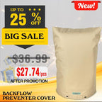 Backflow Preventer Cover Insulated (5˚F) - 14"W x 26"H Backflow Cover for Winter Pipe Freeze Protection - Sprinkler Covers for Outside with 7 Layers Fabric Double Wall Insulation Cover