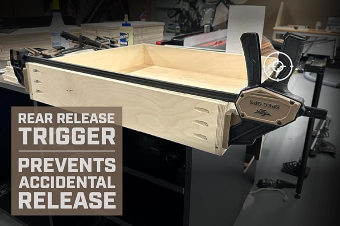Spec Ops Trigger Clamp for Woodworking 25" Large One-Handed Bar Clamp/Spreader Heavy Duty 330 Lbs.