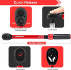 1/2-Inch Drive Click Torque Wrench,10-170FT.LB/13.6-230.5N/M & Dual-Direction, 72-Tooth Dual Range Scales Torque Wrench 1/2 Drive,Easy Use for Motorcycle,Car,etc