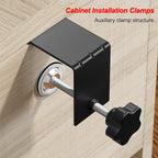 JEEJINYAN® 4 Pcs C Clamps, Drawer Front Installation Clamps, Cold-Rolled Steel Clamps for Woodworking, Can Be Used as Door Installation Tools and Cabinet Tools, Black