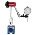 VEVOR Dial Test Indicator with Magnetic Flexible Base Stand, 0.001 inch Accuracy, 0-1 inch Range, Fine Adjustable Long Arm, Professional for Machine Set-Up, Narrow Area Measurement, Easy to Read
