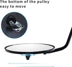 Under Vehicle Inspection Mirror,12 Inch Convex Search Mirror with Adjustable Telescoping Handle and Mirror Angle for Security Check Under Cars, Trucks, Equipments, Over Shelves and Corners
