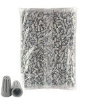 UL Listed Grey Electrical Wire End Connectors Ribbed Caps Bulk 1000 Pack Small Twist-on Wire Connectors Nuts 22-14 AWG,P1 Type Screw Terminals
