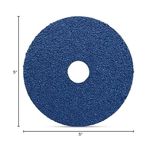 BHA Zirconia Resin Fiber Grinding and Sanding Discs, 5” x 7/8”, 120 Grit - 25 Pack
