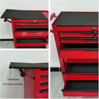 7-Drawer Rolling Tool Chest with Locking Wheels & Drawers, 13" D x 24.2" W x 34.6" H Mobile Tool Storage Cabinet, Heavy-Duty Garage Organizer w/Ergonomic Handle