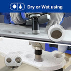 SHDIATOOL 7-Piece Diamond Hole Saw Kit for Porcelain Tile Ceramic Marble Brick Vacuum Brazed Core Drill Bits Set(A85458K2)