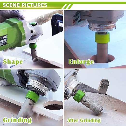 Diamond Core Drill Bits Set - Tile Hole Saw Kit 20/25/32/50/75/90mm with 20mm Diamond Finger Bit for Porcelain Ceramic Tile Granite Marble