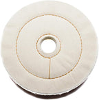 Benchmark Abrasives 6" Cotton Cushion Sewn Buffing Polishing Wheel for Bench Grinder with 1/4" Mandrel, for Polishing Finishing Smoothing on Aluminum, Stainless Steel (Cotton Cushion)