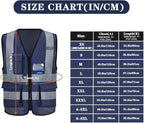 A-SAFETY navy blue high visible vest