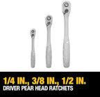 DEWALT Mechanics Tool Set, SAE and Metric, 1/2, 1/4, 3/8 Drive Sizes, 192-Piece (DWMT75049)