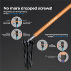 Allen Wrenches Sets 22pcs(Metric&SAE), Extra Long Arm Allen Key Set with Ball End, Crafted Hex Key Set with Color Coded Sleeves, Unique Patented Holder Design for Magnetizing and Demagnetizing
