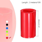 MECCANIXITY Battery Wrap PVC Heat Shrink Tubing 50mm Dia 80mm Flat 10 Feet(3meters) Red Good Insulation for Battery Pack