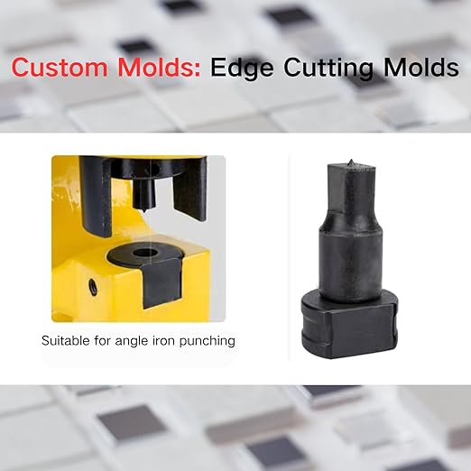 8-Piece Rectangle Hole Punch Die Set for Hydraulic Punch Tool - Compatible with CH-70 Machine, Metal Punching Dies for Steel Sheet, Copper Plate, Aluminum Plate (8-Piece Rectangle Hole Punch Die Set)