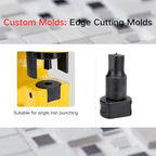 4-Piece Square Hole Punch Die Set for Hydraulic Punch Tool - Compatible with CH-70 Machine, Metal Punching Dies for Steel Sheet, Copper Plate, Aluminum Plate (4-Piece Square Punch Die Set)