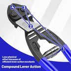9-inch Bolt Cutters - Wire Cutters Heavy Duty for Chains and Screws,CR-V Steel Blade,Spring-Loaded Design,Soft Grip & Lock for Wires, Chains, Screws, Hardware