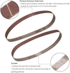 1/2 Inch x 18 Inch Sanding Belts, 180 Grits Aluminum Oxide Sanding Belt, Belt Sander Tool for Woodworking, Metal Polishing (30 Pack)