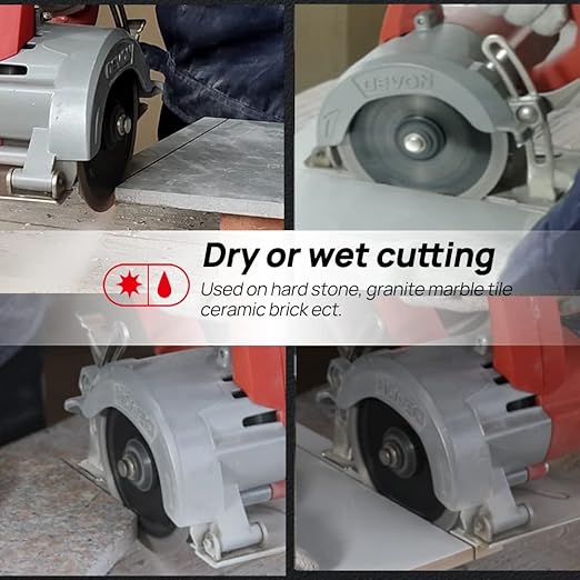 DT-DIATOOL Diamond Granite Blade 5 Inch for Marble Porcelain Tile Ceramic Diamond Cutting Disc with Mesh Turbo Diamond Segments
