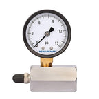 MEASUREMAN 2" Steel Gas Pressure Test Gauge Assembly, 3/4" FNPT Connection, 0-15psi, +/-3-2-3% Accuracy
