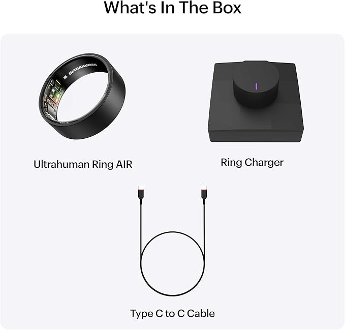 ULTRAHUMAN Ring AIR-Smart Ring Health Tracker, Size First Sizing Kit,Sleep Tracker,Smart Ring for Men/Women,Fitness Tracker (Made in India, Matte Grey, 14)