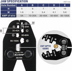 iCrimp Battery Cable Lug Crimping Tool for Open Barrel Lug,Lead-Free OEM Battery Terminals,B Type Crimper for AWG 13-3