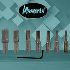 ASSORTS Precision Rotary Broach with 3/4" (19.05 mm) Shank & 7-Piece HSS Hex Punch Set – Ideal for CNC, Lathe, Milling & Drilling Machines