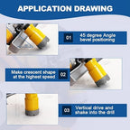 HIGHDRIL Diamond Drill Bits Kit - 25/35/50/75mm/20mm Finger Bit+50mm Chamfer Bit +SDS Adapter with 5/8-11 Thread for Porcelain Ceramic Tile Granite Marble Brick