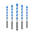 Carbide Drill Bit Set - Dry Drill Bit Set for Masonry, Concrete, Bricks, Wood, Plastic etc(8MM*5Quick-fit Shank)