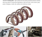 1/2 Inch x 18 Inch Sanding Belts, 800 Grits Aluminum Oxide Sanding Belt, Belt Sander Tool for Woodworking, Metal Polishing (30 Pack)