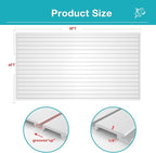 NeatiEase Slatwall Panel Wall Storage Systems, 4 x 8ft Slat Wall Paneling Garage Wall Organizer, Heavy Duty Wall Mounted PVC Wall Rack (White)