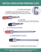 Insulation Piercing Clips Set Heavy Duty 2 Pcs Wire Piercing Probe for 4mm Banana Plug Multimeter Test Leads Multi Testers Needle Accessories