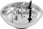 FUNSUEI 15 Packs 3 Inches Magnetic Tray, Stainless Steel Magnetic Bowl, Round Magnetic Parts Tray for Pins, Screws, Bolts, Nuts, Small Parts