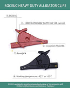 Multimeter Alligator Clips, Heavy Duty Alligator Clips Set Full Insulated with 4mm Banana Jack Socket for Electrical Test