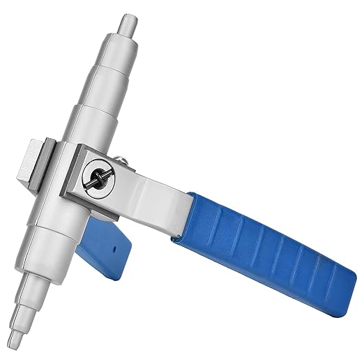 Manual Copper Pipe Expander, Refrigeration Copper Pipe Tube Expander Hand Expanding Tool 1/4~7/8inch 6~22mm with Tube Deburring Tool Air Conditioner Install Pipe Deburring Tool