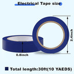 Romeda 9 Pack Electrical Tapes, Electrical Tape Water, Sun, and Oil Resistant, Electrical Tape is Suitable for Most Domestic, Commercial, and Industrial environments - Blue
