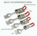 Adjustable Toggle Latch Clamp 4001, 330 Lbs 150Kg Holding Capacity, 4001 Heavy Duty Quick Release Pull Latch Toggle Clamp (R4001-8PCS)