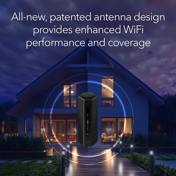 NETGEAR Nighthawk WiFi 7 Router (BE9300) – Security Features, 9.3Gbps Wireless Speed, 2.5 Gigabit Internet Port, Tri-Band Gaming Router, Covers 2,500 sq. ft., 100 Devices, Built-in VPN, USB 3.0