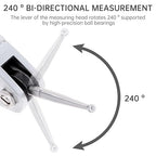 Dial Test Indicator Gauge 0-0.8mm, 0.01mm Accuracy, Lever Dial Test Indicator Gauge 0-40-0 Scale Yellow Dial Face with Installation Accessories 6mm/ 8mm Sleeves