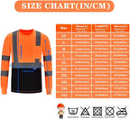 AYKRM Safety T Shirt Reflective High Visibility hi vis Long Sleeve T Shirt (XS-6XL)