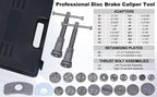 22PCS Disc Brake Caliper Wind Back Tool Kit, Car Brake Piston Compressor and Wind Back Tool Set for Brake Pad Replacement