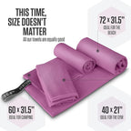 VENTURE 4TH Quick Dry Towel. Microfiber Travel Towel Ideal for Camping, Hiking, Backpacking, Gym. Lightweight & Fast Drying Travel Towels for Body. Compact & Easy to Pack - Purple Extra Large