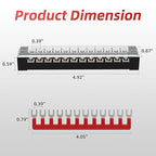 APIELE 15A Screw Terminal Block 12 Position Dual Row Covered 12 Position Pre-Insulated Terminal Barrier Strips (15A 5PCS 12P+5PCS Wiring Strips)