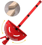 Table Saw Miter Gauge, Works w/Table Saws, Router Table, Band Saw (Red)
